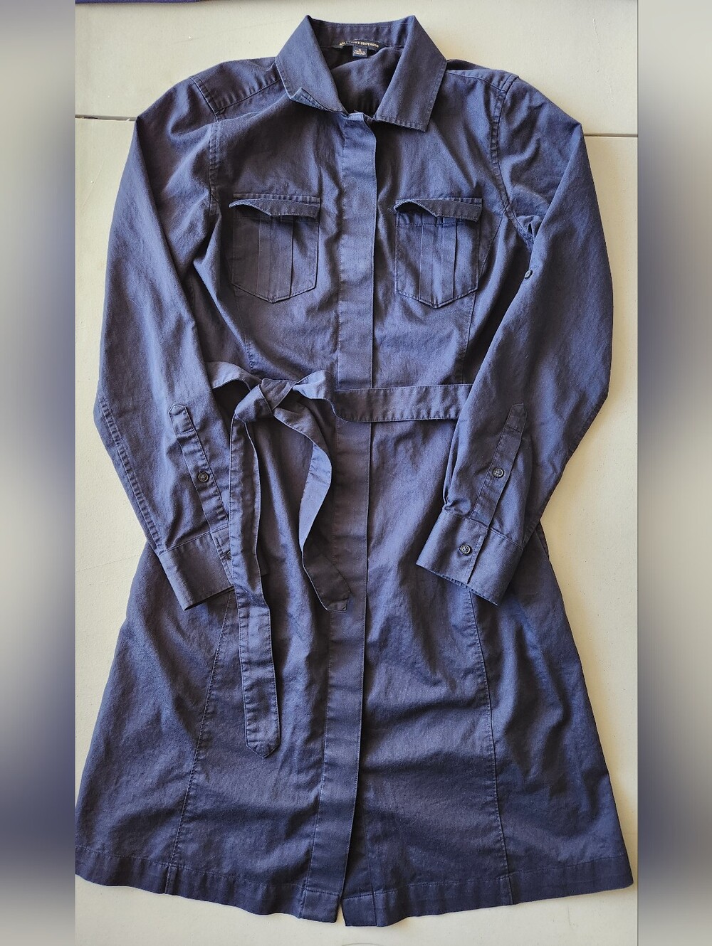 Brooks Brothers Navy Shirt Dress. Button Down Size 4